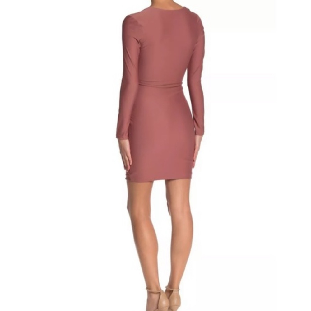 NWT Tiger Mist Over Under Dress Rose Nude Pink Mini XS - Picture 3 of 5